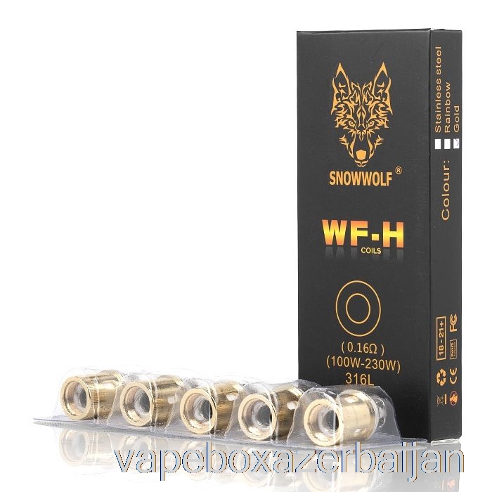 Vape Box Azerbaijan SnowWolf WOLF WF Replacement Coils 0.16ohm WF-H Coil (Gold)